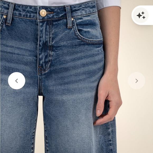 NWT KUT From the Kloth high-rise Hailey Bermuda denim shorts. - Picture 4 of 11